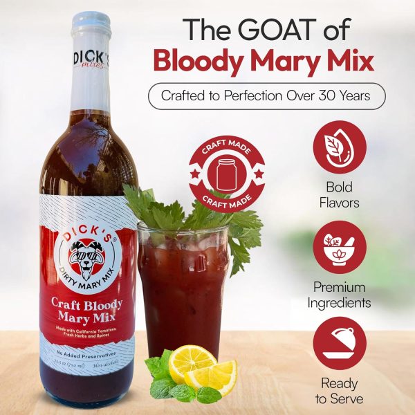 Bloody Mary Mix Dick's Mixes Cocktail Mixer Spicy-1