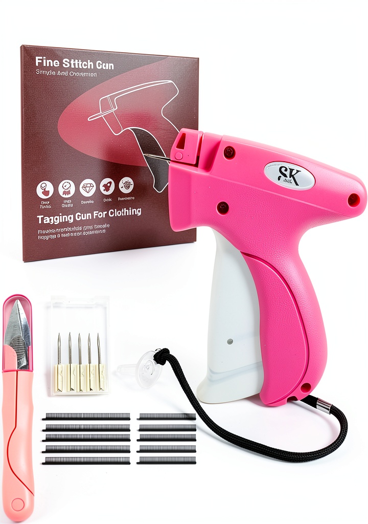 Installing SK RISE Stitch Gun for Clothes on a wooden office desk
