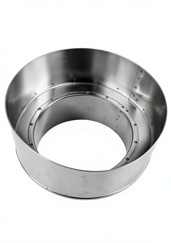MHS 6” x 8” Stainless Steel Stove Pipe Reducer/Increaser 24ga 5" Tall-1