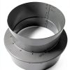 MHS 6” x 8” Stainless Steel Stove Pipe Reducer/Increaser 24ga 5" Tall-0