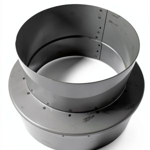 MHS 6” x 8” Stainless Steel Stove Pipe Reducer/Increaser 24ga 5" Tall-0