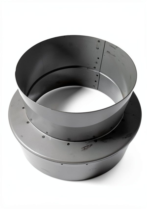 MHS 6” x 8” Stainless Steel Stove Pipe Reducer/Increaser 24ga 5" Tall-0