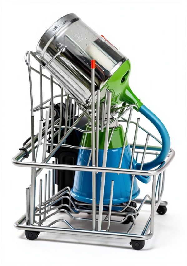 6pcs Flexible Dishwasher Inserts Stainless Steel Drainer Bottle Holder Dishwasher Drain Sticks for Standard Racks-2