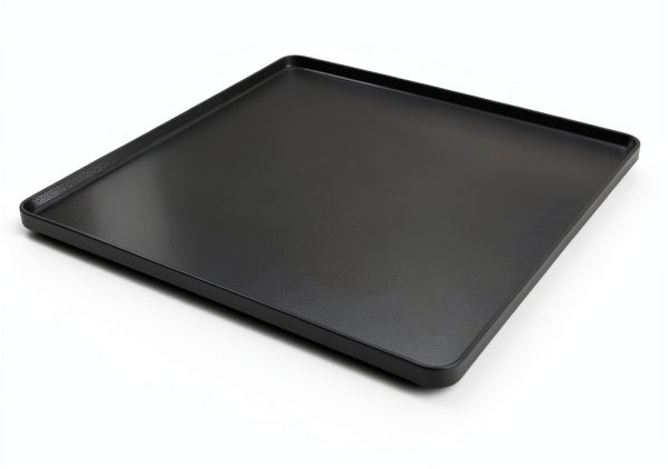 Mini Fridge Silicone Mat with 4 Sturdy Base Raisers, 24''x 24'' Drain Pan, Suitable for Fridge, Washing Machine, Dryer, Wine Cabinet.-1