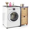 Mini Fridge Silicone Mat with 4 Sturdy Base Raisers, 24''x 24'' Drain Pan, Suitable for Fridge, Washing Machine, Dryer, Wine Cabinet.-4