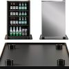 Mini Fridge Silicone Mat with 4 Sturdy Base Raisers, 24''x 24'' Drain Pan, Suitable for Fridge, Washing Machine, Dryer, Wine Cabinet.-0