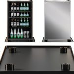 Mini Fridge Silicone Mat with 4 Sturdy Base Raisers, 24''x 24'' Drain Pan, Suitable for Fridge, Washing Machine, Dryer, Wine Cabinet.-0