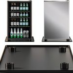Mini Fridge Silicone Mat with 4 Base Raisers, 20"x20" Drain Pan for-0